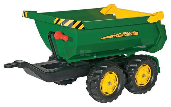 Rolly Toys John Deere Halfpipe Anhænger, grøn/gul