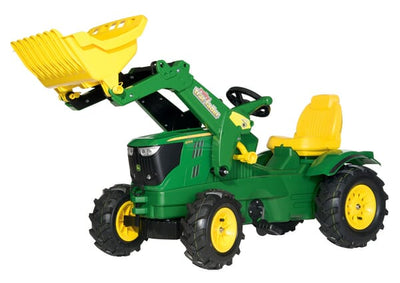Rolly Toys John Deere 6210 R Pedaltraktor med frontlæsser