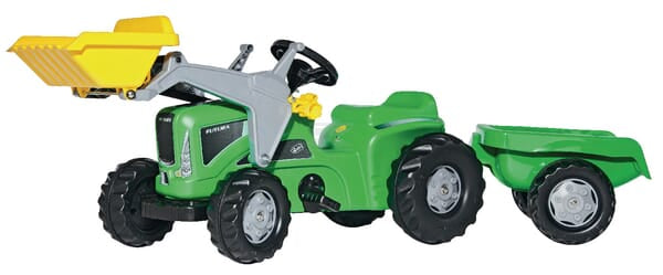 Rolly Toys Futura Pedaltraktor med frontlæsser og trailer