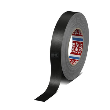 Tesa Lærredstape Standard PE-coated, sort, 50 m x 25 mm