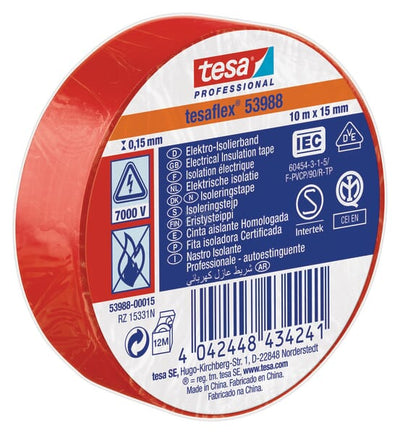 Tesa Isoleringstape Rød, 10m x 15mm TesaFLEX®