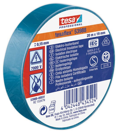 Tesa Isoleringstape, blå, 20m x 19mm TesaFLEX®