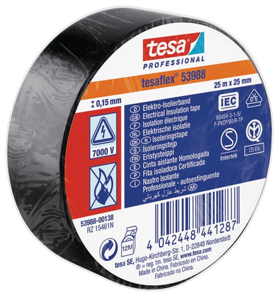 Tesa Isoleringstape TesaFLEX® sort, 25m x 25mm