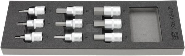 Facom Toppesæt Sekskant 1/2" – 9 dele