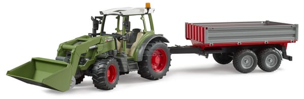 Bruder Fendt Vario 211 Traktor med Frontlæsser & Tiptrailer