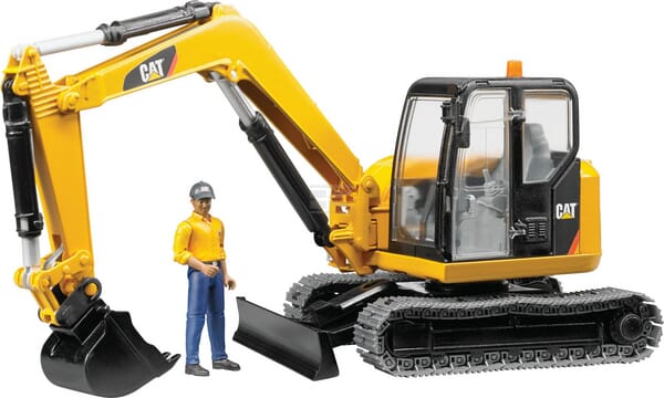 Bruder CAT Minigraver med Arbejder Legetøj