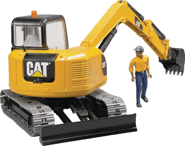 Bruder CAT Minigraver med Arbejder Legetøj