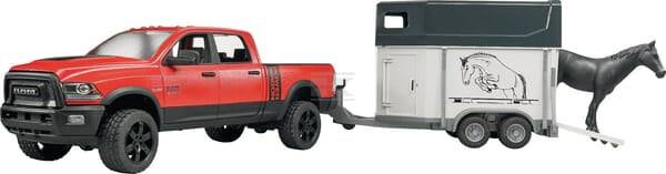 Bruder RAM Power truck med hestetrailer og hest