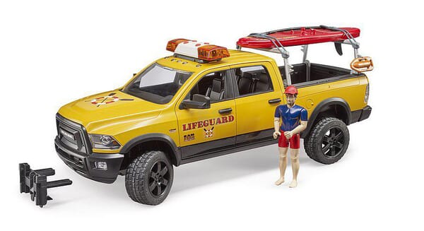 Bruder RAM 2500 Power Wagon Livredder med SUP & figur