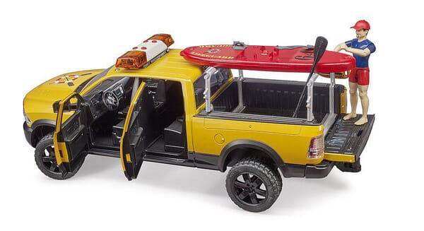 Bruder RAM 2500 Power Wagon Livredder med SUP & figur