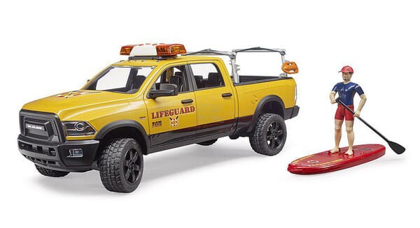 Bruder RAM 2500 Power Wagon Livredder med SUP & figur
