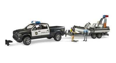 Bruder RAM 2500 Police Pick-up med betjent og tilbehør