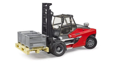 Bruder Linde HT160 Gaffeltruck med Palle og Pallebure