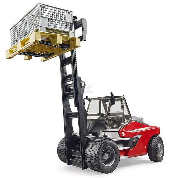 Bruder Linde HT160 Gaffeltruck med Palle og Pallebure