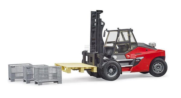 Bruder Linde HT160 Gaffeltruck med Palle og Pallebure