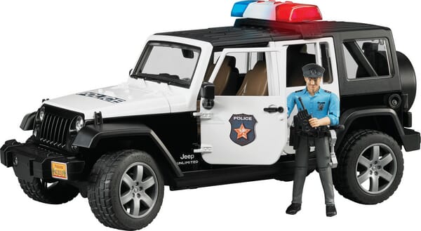 Bruder Jeep Wrangler Rubicon Politi med politimand