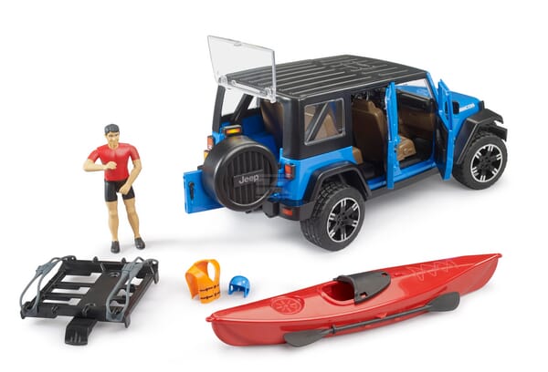 Bruder Jeep Wrangler Rubicon Unlimited med Kajak