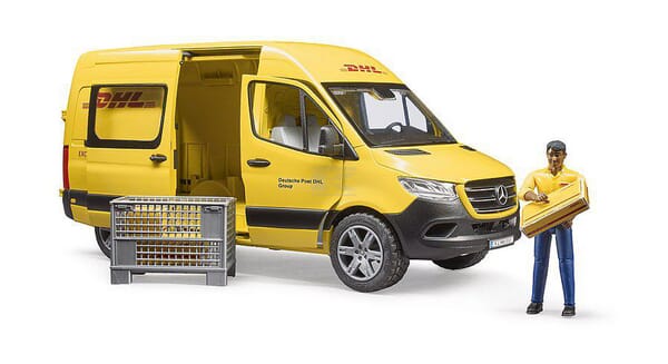 Bruder MB Sprinter DHL varevogn med førerfigur