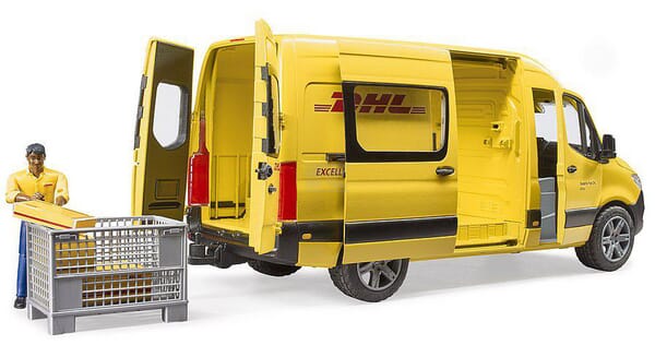 Bruder MB Sprinter DHL varevogn med førerfigur