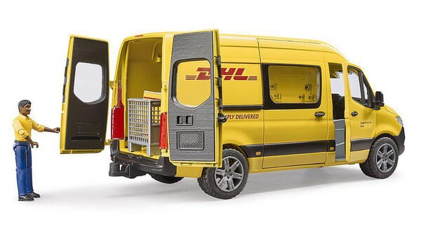 Bruder MB Sprinter DHL varevogn med førerfigur