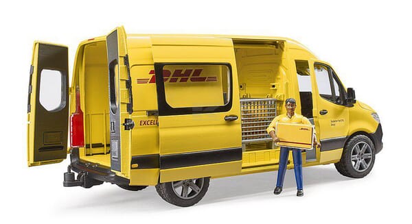 Bruder MB Sprinter DHL varevogn med førerfigur