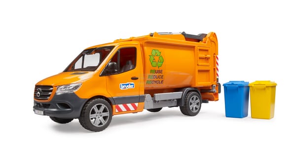 Bruder MB Sprinter Skraldebil med affaldsbeholdere
