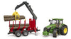 Bruder John Deere 7R 350 Traktor med Træanhænger