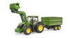 Bruder John Deere 7R 350 Traktor med Frontlæsser & Anhænger