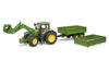 Bruder John Deere 7R 350 Traktor med Frontlæsser & Anhænger