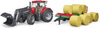 Bruder Case IH Optum 300 CVX Traktor med frontlæsser og trailer