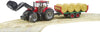 Bruder Case IH Optum 300 CVX Traktor med frontlæsser og trailer