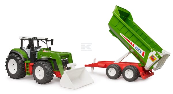 Bruder Roadmax Traktor med Frontlæsser og Anhænger