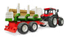 Bruder Traktor med Skovtrailer og Tømmer