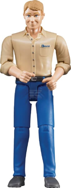 Bruder Mand Figur med Blå Cowboybukser