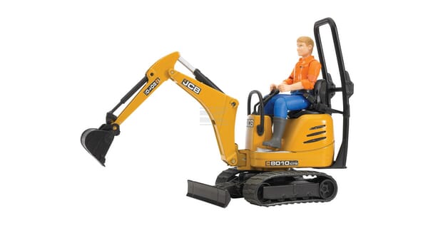 Bruder JCB Mikrograver med Arbejder Legetøj