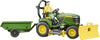 Bruder John Deere Havetraktor med Gartner og Anhænger