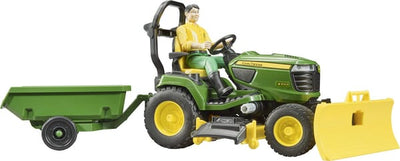 Bruder John Deere Havetraktor med Gartner og Anhænger