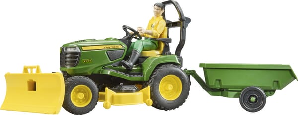 Bruder John Deere Havetraktor med Gartner og Anhænger