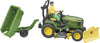 Bruder John Deere Havetraktor med Gartner og Anhænger