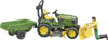 Bruder John Deere Havetraktor med Gartner og Anhænger