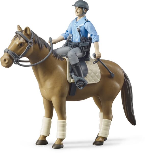 Bruder Ridende Politibetjent med Hest og Udstyr
