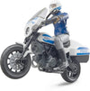 Bruder Scrambler Ducati Politi Motorcykel med Figur