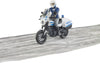 Bruder Scrambler Ducati Politi Motorcykel med Figur