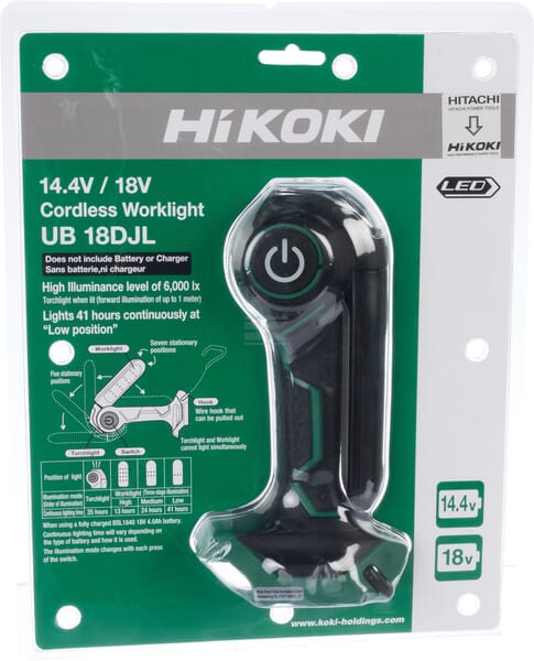 Hikoki Akku håndlampe 14.4/18 V – ex. batteri