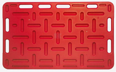 Drivplade 126 x 76 cm rød plast til håndtering
