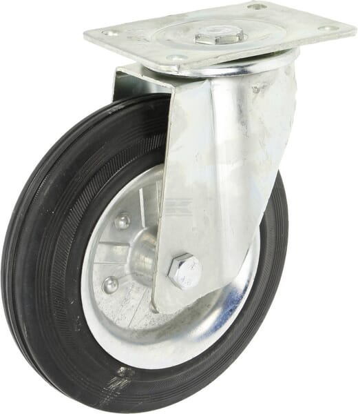 Tente Transporthjul Drejeligt Gummihjul Ø 200x50 mm