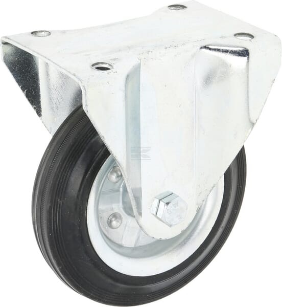 Tente Møbelhjul Fast, Gummihjul Ø160 mm, 180 kg