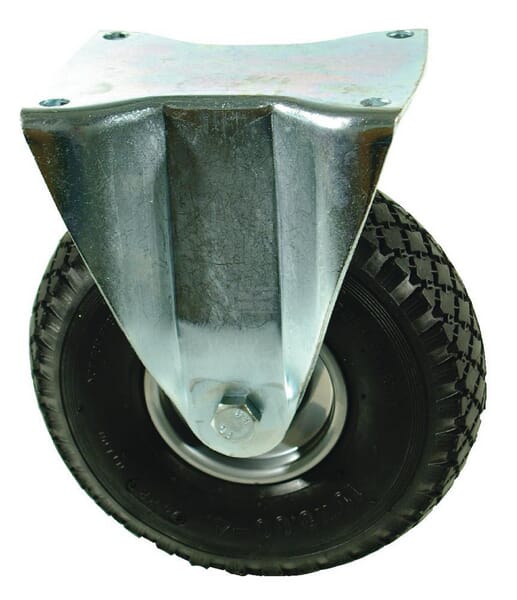 Tente Styrehjul Gummi med Plade 100 mm