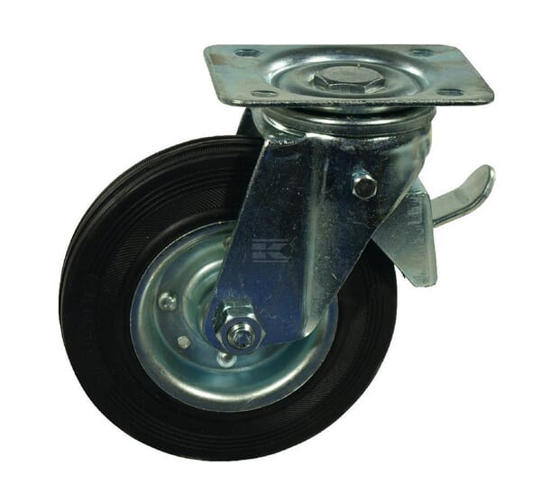 Tente Drejeligt Møbelhjul, Gummi, Ø125 mm, 130 kg