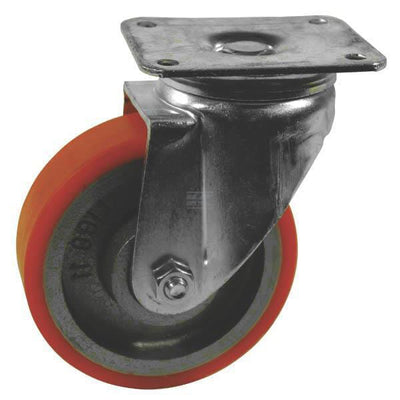 Tente Drejeligt Møbelhjul, Ø125 mm Polyuretan, 250 kg